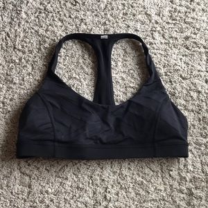 Black lulu sports bra